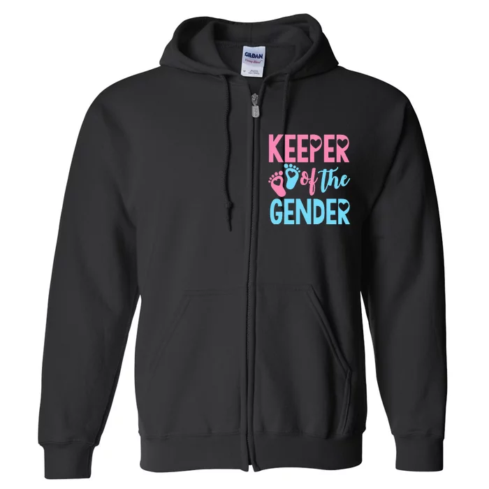 funny Gender Reveal Keeper of the Gender Reveal Full Zip Hoodie