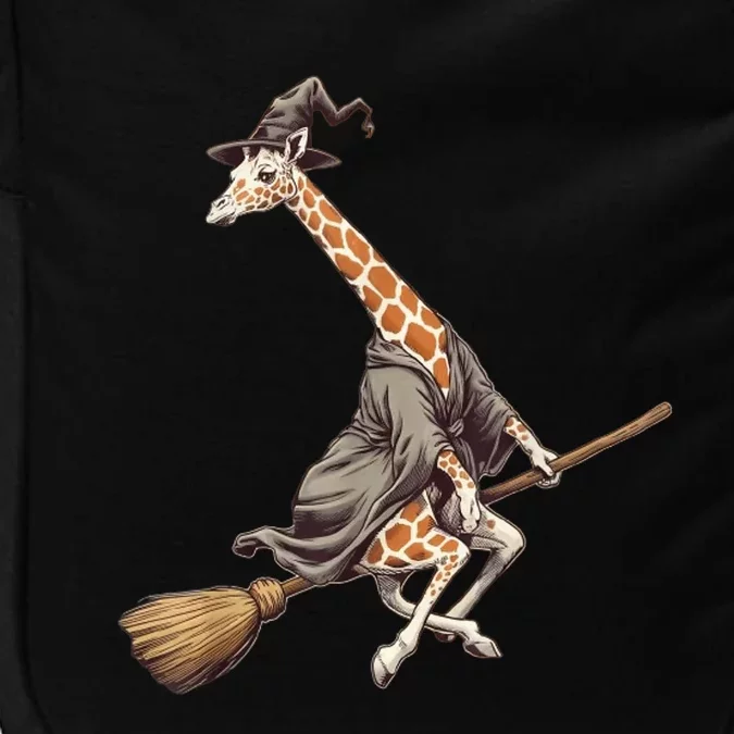 Funny Giraffe Ride Witch Shotgun Giraffe Happy Halloween Impact Tech Backpack