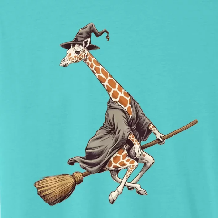 Funny Giraffe Ride Witch Shotgun Giraffe Happy Halloween ChromaSoft Performance T-Shirt