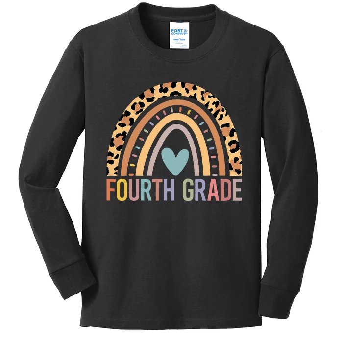 Fourth Grade Rainbow Teacher Team 4th Grade Squad Kids Long Sleeve Shirt