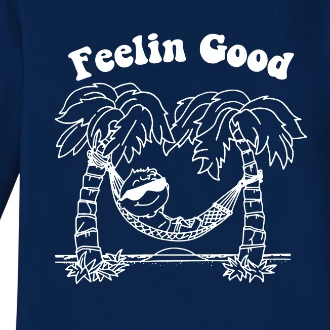 Feelin Good Relaxing In Hammock Baby Long Sleeve Bodysuit