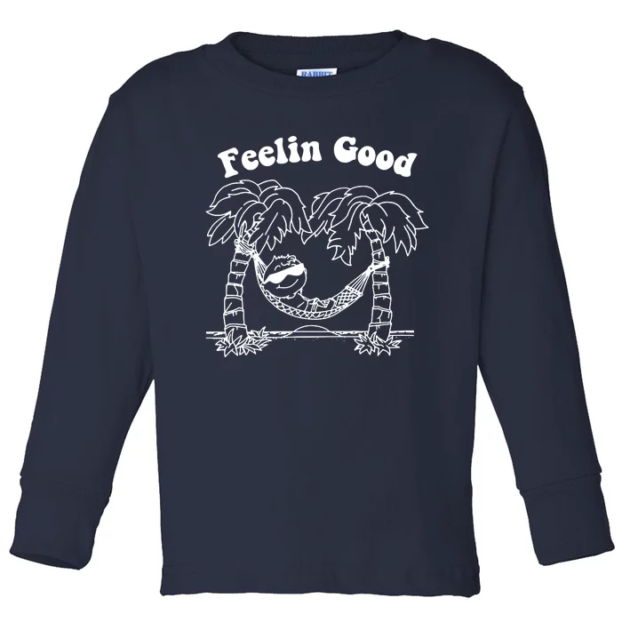 Feelin Good Relaxing In Hammock Toddler Long Sleeve Shirt