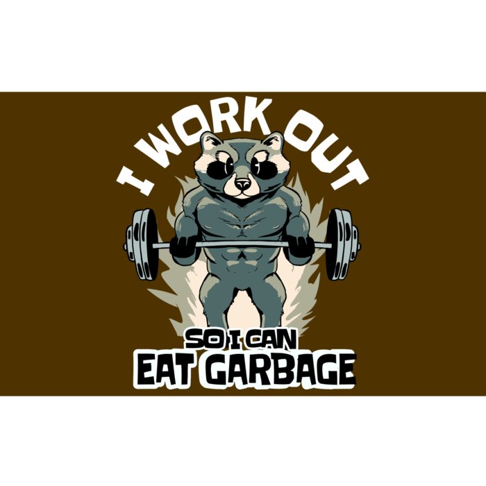 Funny Gym Raccoon I Workout So I Can Eat Garbage Bumper Sticker