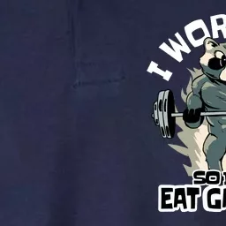 Funny Gym Raccoon I Workout So I Can Eat Garbage Softstyle Adult Sport Polo