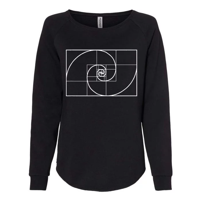 Fibonacci Golden Ratio Womens California Wash Sweatshirt