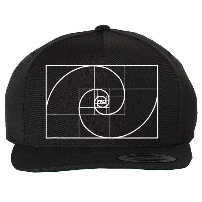 Fibonacci Golden Ratio Wool Snapback Cap