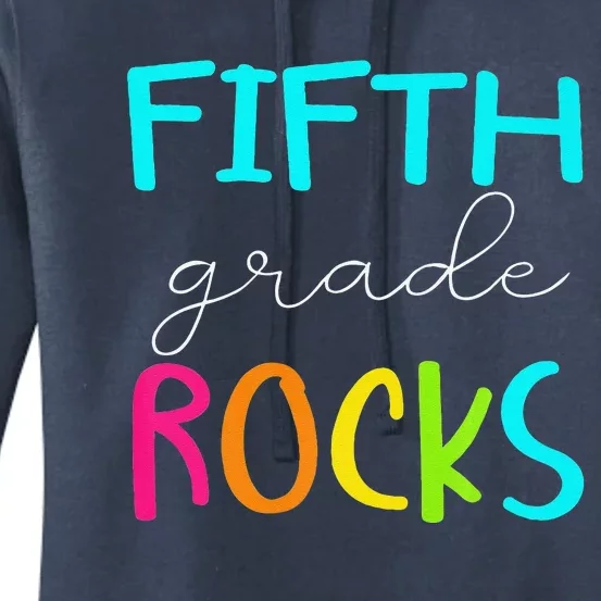 Fifth Grade Rocks Team 5th Grade Teacher Premium Women's Pullover Hoodie