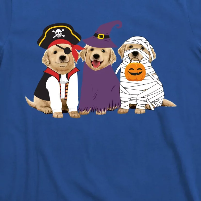 Funny Golden Retriever Pirate Witch Mummy Halloween Costume Gift T-Shirt