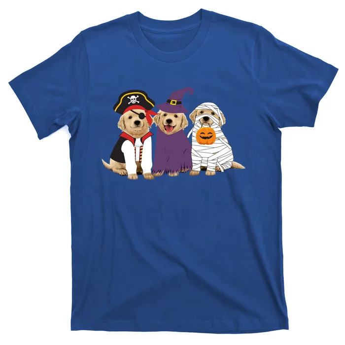 Funny Golden Retriever Pirate Witch Mummy Halloween Costume Gift T-Shirt