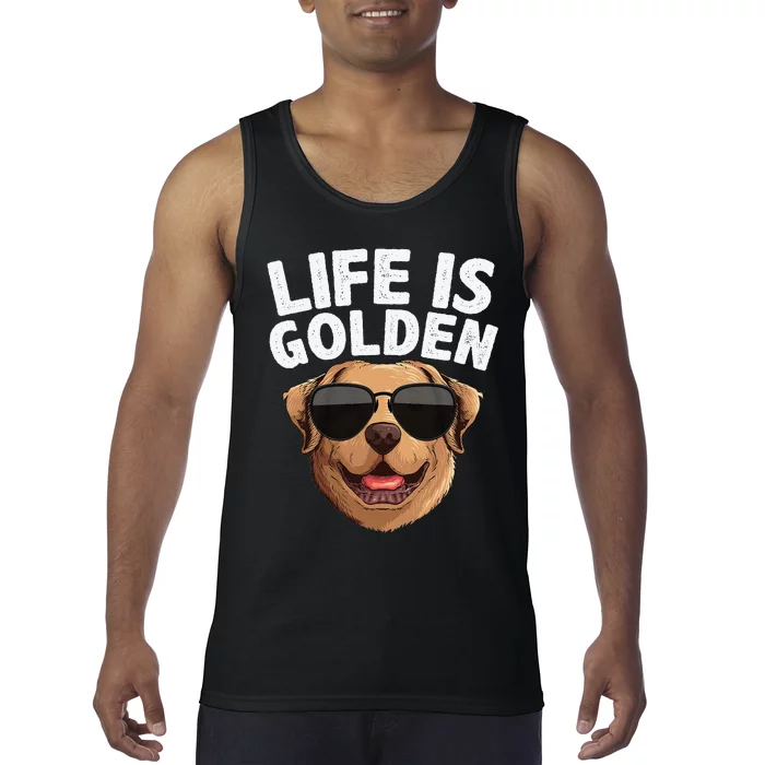 Funny Golden Retriver Design For Dog Lovers Tank Top