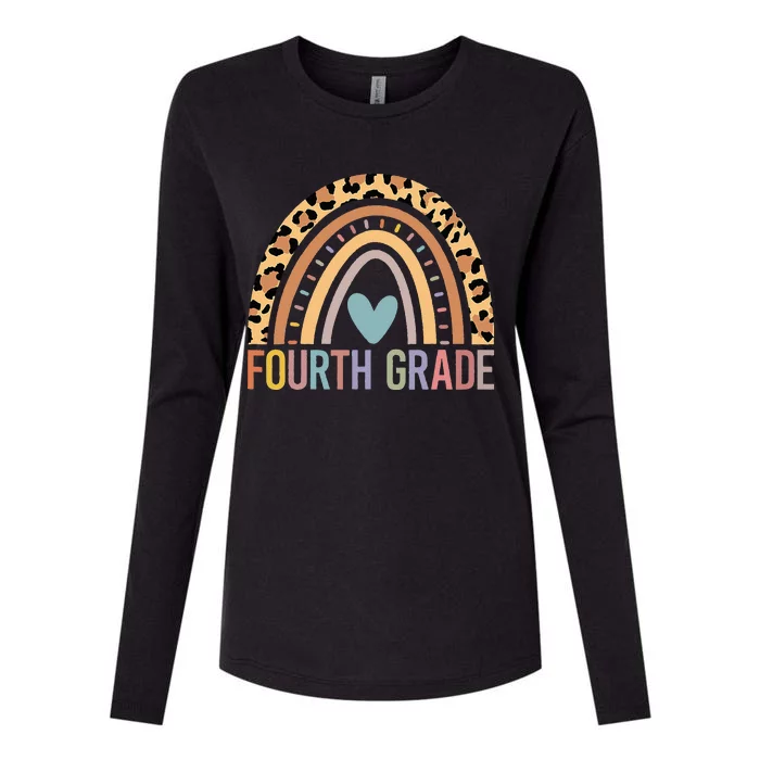 Fourth Grade Rainbow Teacher Team 4th Grade Squad Womens Cotton Relaxed Long Sleeve T-Shirt