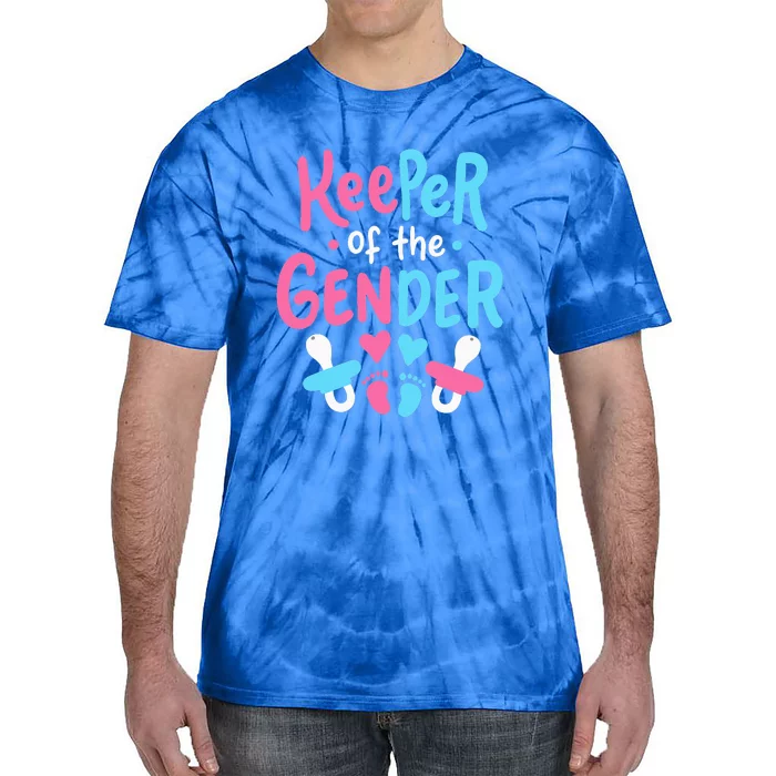 Funny Gender Reveal Keeper Of The Gender Tie-Dye T-Shirt