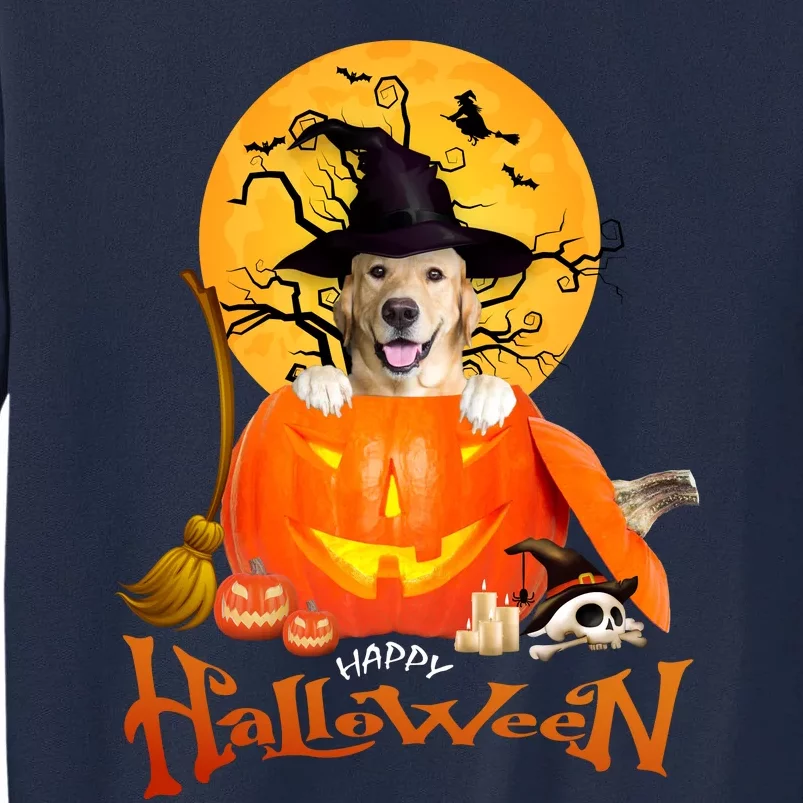 Funny Golden Retriever Dog Spooky Halloween Tall Sweatshirt