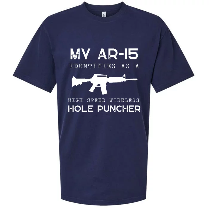 Funny Gun Righs Second Amendment My AR 15 Sueded Cloud Jersey T-Shirt