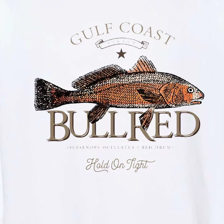 Fishing Gulf Red Drum Redfish Bull Red Garment-Dyed Sweatshirt