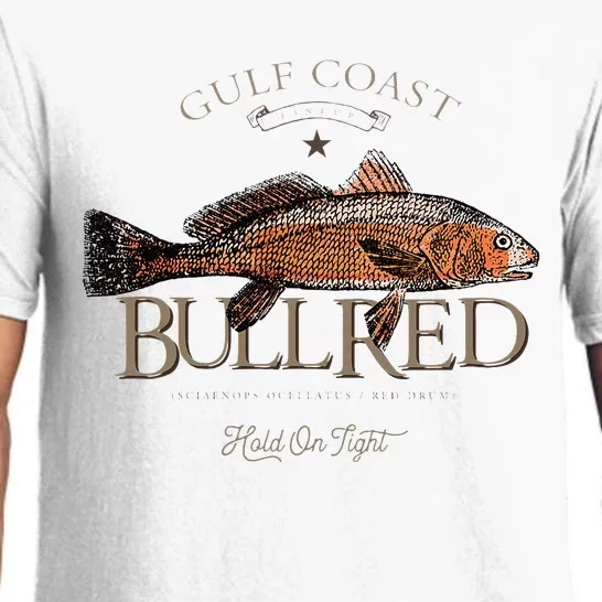 Fishing Gulf Red Drum Redfish Bull Red Pajama Set