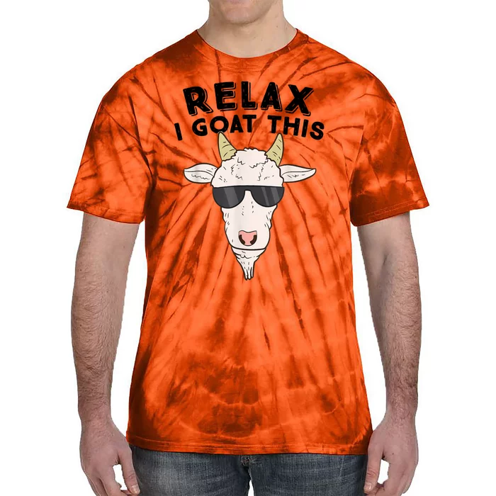 Funny Goat Relax I Goat This Funny Goat Lover Tie-Dye T-Shirt