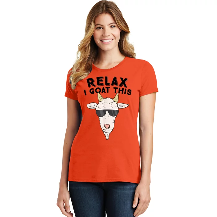 Funny Goat Relax I Goat This Funny Goat Lover Women's T-Shirt