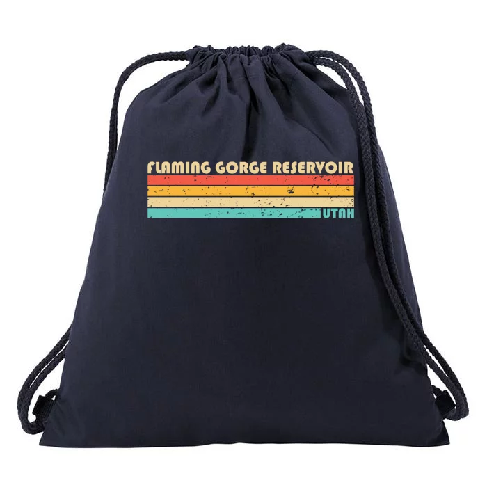 Flaming Gorge Reservoir Utah Funny Fishing Camping Summer Meaningful Gift Drawstring Bag