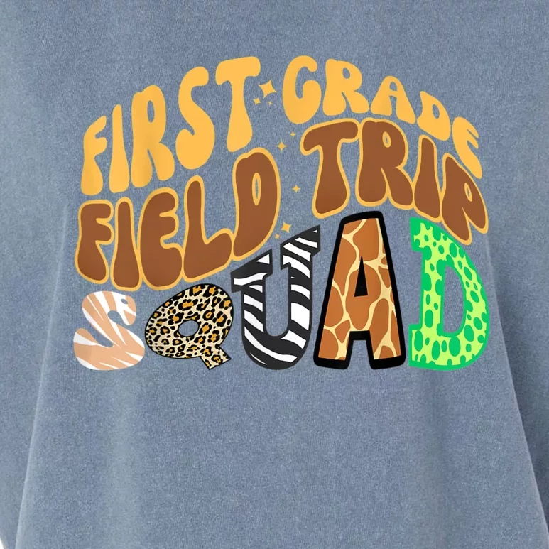 First Grade Students School Zoo Field Trip Squad Matching Garment-Dyed Women's Muscle Tee