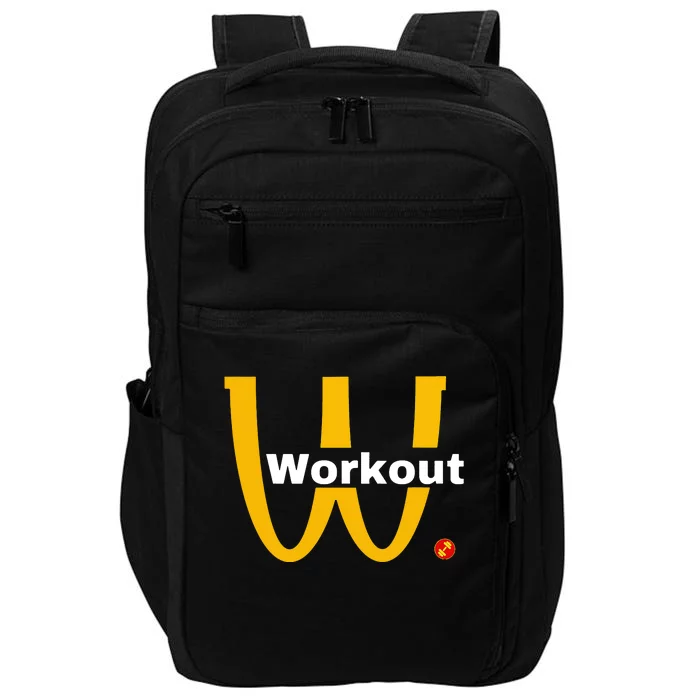 Fitness Gym Sarcastic Spoof Parody Logo Funny Workout Impact Tech Backpack