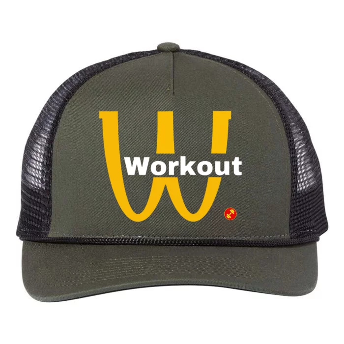 Fitness Gym Sarcastic Spoof Parody Logo Funny Workout Retro Rope Trucker Hat Cap