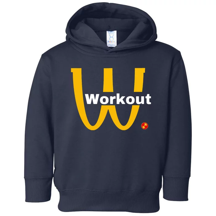 Fitness Gym Sarcastic Spoof Parody Logo Funny Workout Toddler Hoodie