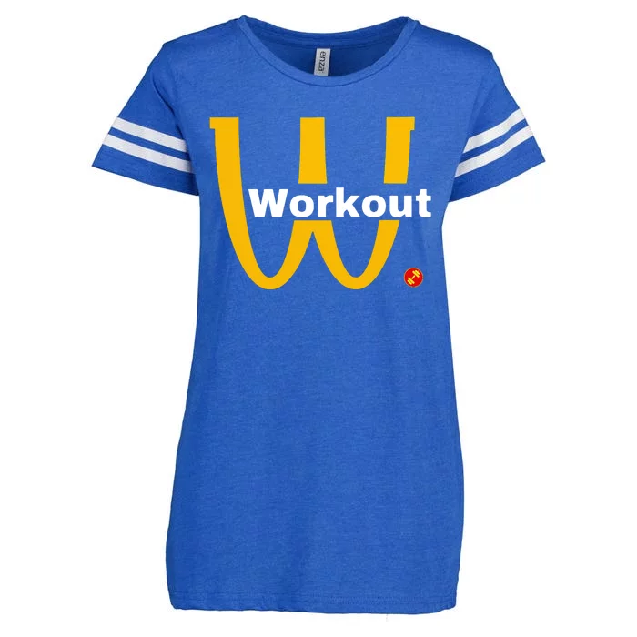 Fitness Gym Sarcastic Spoof Parody Logo Funny Workout Enza Ladies Jersey Football T-Shirt