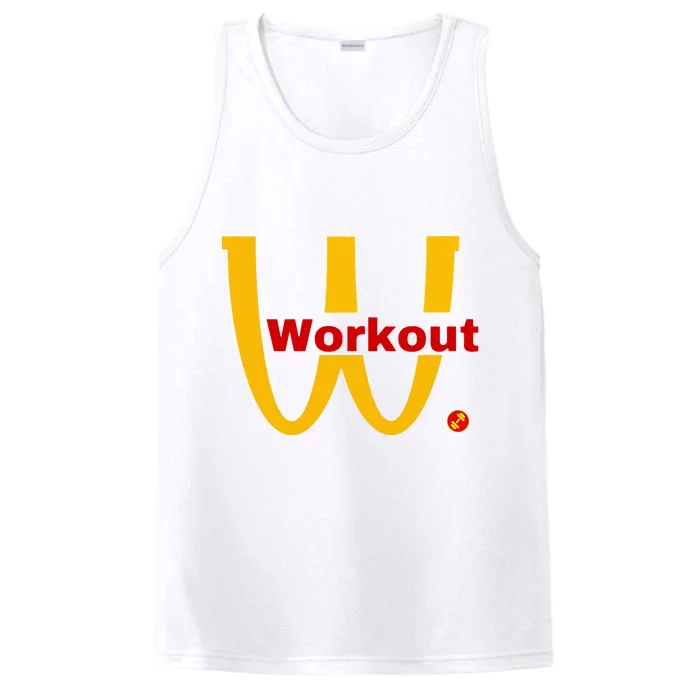 Fitness Gym Sarcastic Spoof Parody Logo Funny Workout Performance Tank