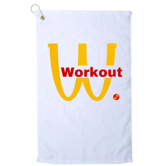 Fitness Gym Sarcastic Spoof Parody Logo Funny Workout Platinum Collection Golf Towel