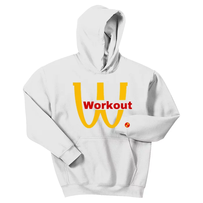 Fitness Gym Sarcastic Spoof Parody Logo Funny Workout Kids Hoodie