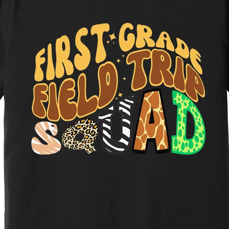 First Grade Students School Zoo Field Trip Squad Matching Premium T-Shirt