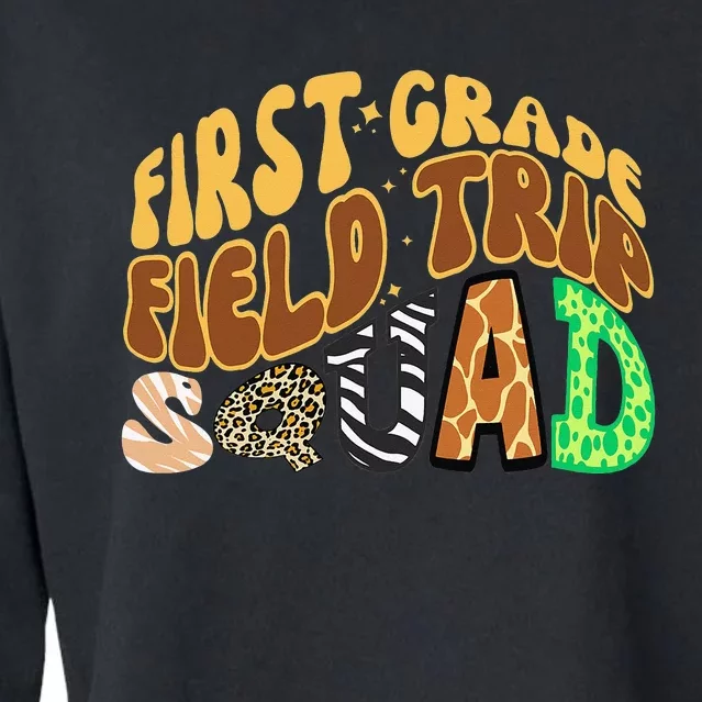 First Grade Students School Zoo Field Trip Squad Matching Cropped Pullover Crew