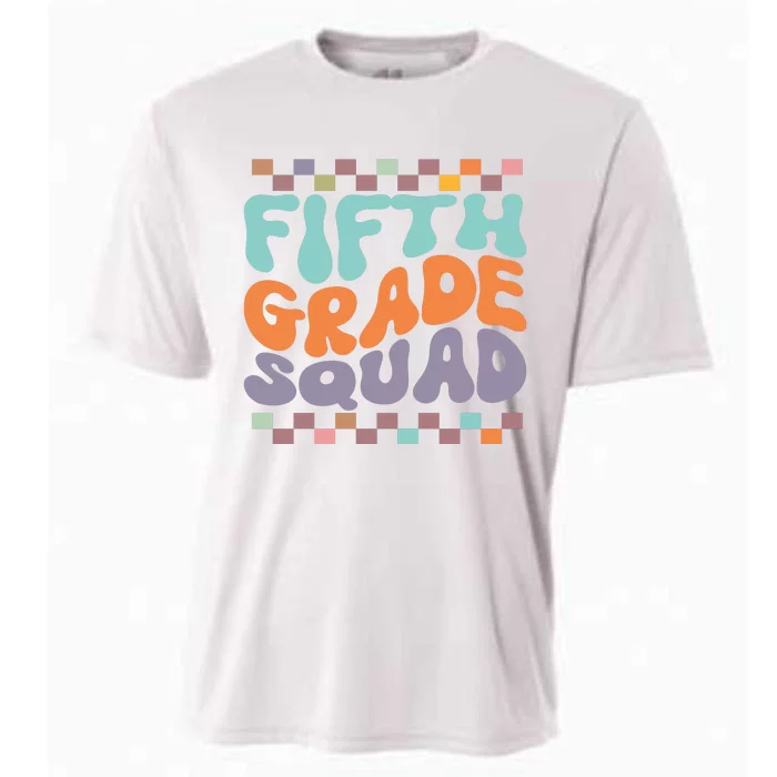 Fifth Grade Squad Retro Groovy Happy First Day Of School Gift Cooling Performance Crew T-Shirt