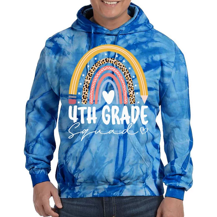 Fourth Grade Squad 4th Grade Team Retro First Day Of School Tie Dye Hoodie