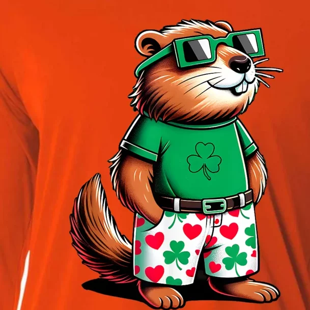 Funny Groundhog St. PatrickS Day Solar ValentineS Day Cooling Performance Long Sleeve Crew