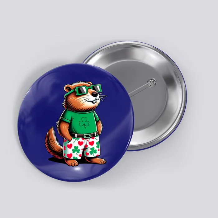 Funny Groundhog St. PatrickS Day Solar ValentineS Day Button