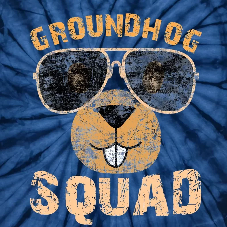 Funny Groundhog Squad Happy Groundhog Day 2024 Tie-Dye T-Shirt