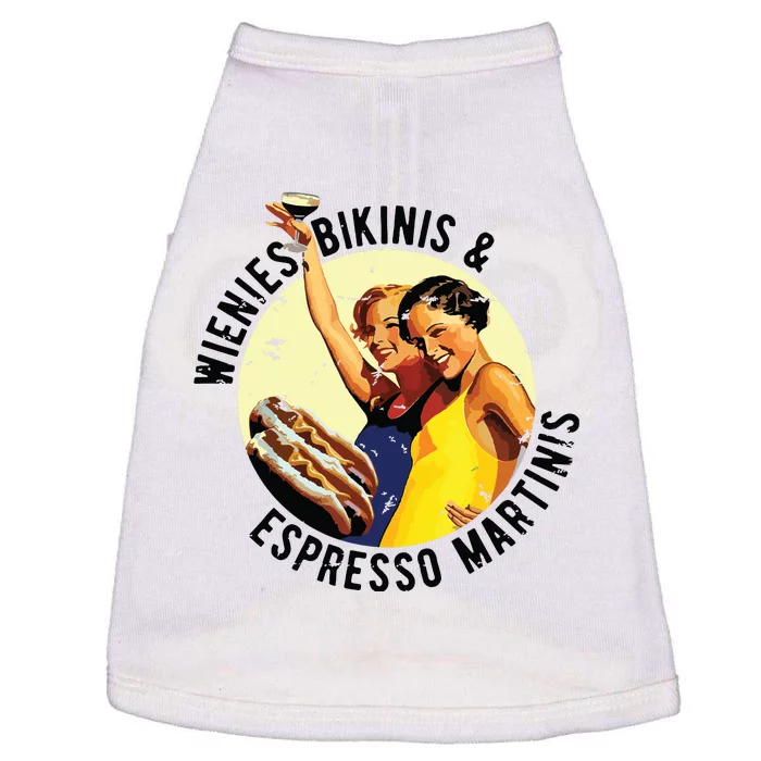 Fun Girl Summer Essentials Wienies Bikinis Espresso Martinis Doggie Tank