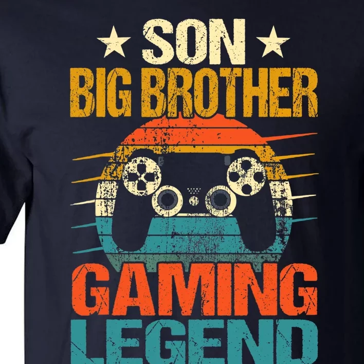 Funny Gamer Son Big Brother Gaming Legend Gift Boys Teens Tall T-Shirt