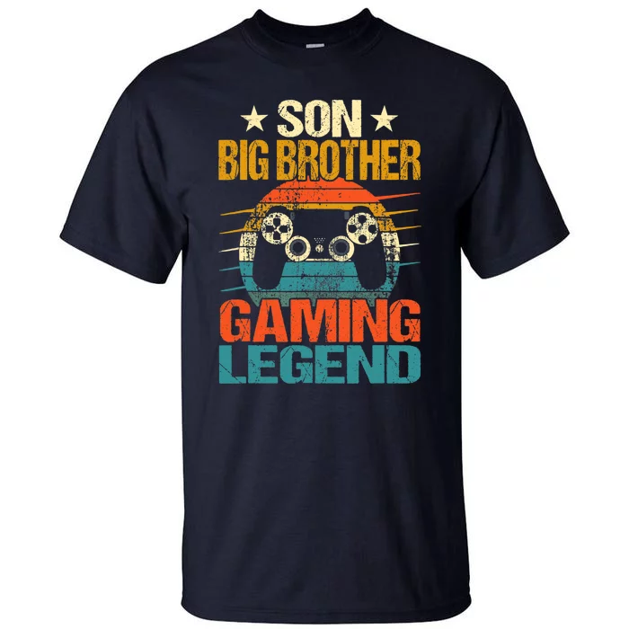 Funny Gamer Son Big Brother Gaming Legend Gift Boys Teens Tall T-Shirt