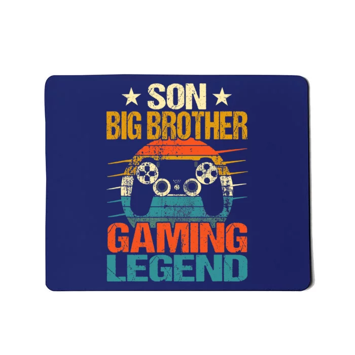 Funny Gamer Son Big Brother Gaming Legend Gift Boys Teens Mousepad