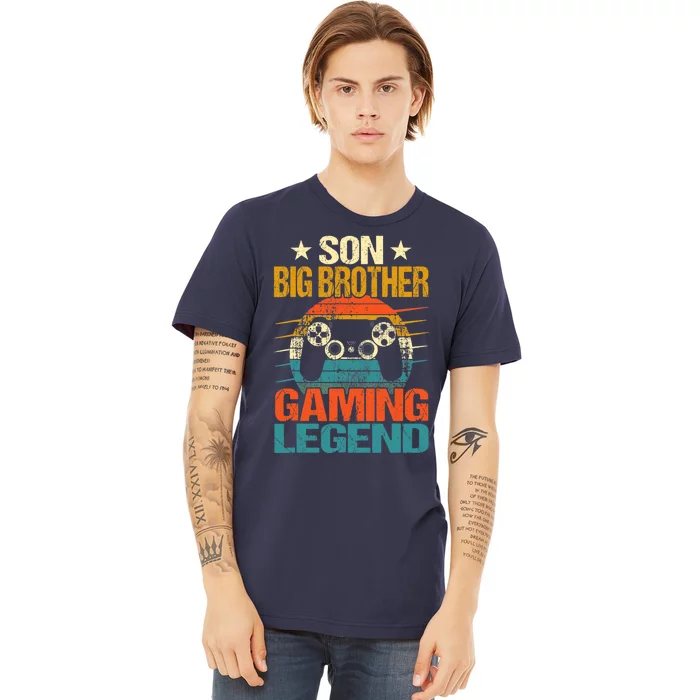 Funny Gamer Son Big Brother Gaming Legend Gift Boys Teens Premium T-Shirt