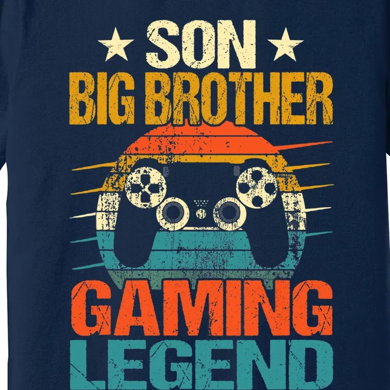 Funny Gamer Son Big Brother Gaming Legend Gift Boys Teens Premium T-Shirt