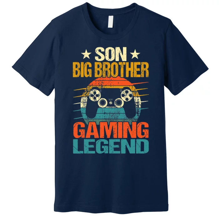 Funny Gamer Son Big Brother Gaming Legend Gift Boys Teens Premium T-Shirt