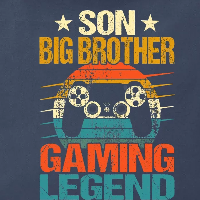 Funny Gamer Son Big Brother Gaming Legend Gift Boys Teens Zip Tote Bag