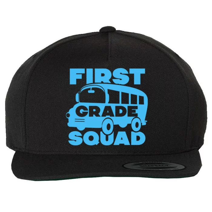 First Grade Squad Back To School 1St Grade Teachers Cute Gift Wool Snapback Cap