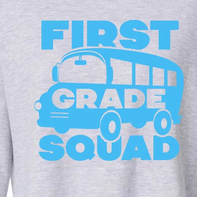 First Grade Squad Back To School 1St Grade Teachers Cute Gift Cropped Pullover Crew