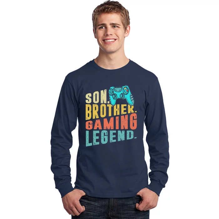 Funny Gamer Son Big Brother Gaming Legend Gift Long Sleeve Shirt