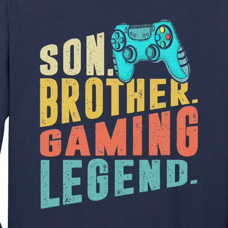 Funny Gamer Son Big Brother Gaming Legend Gift Long Sleeve Shirt